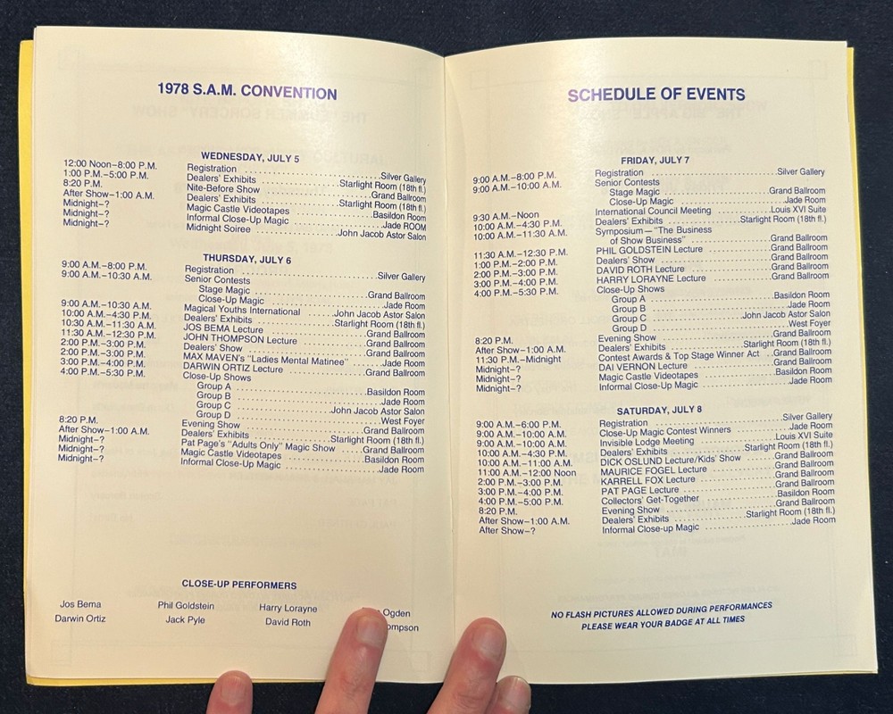 SAM 50th Anniversary Convention Program -1978