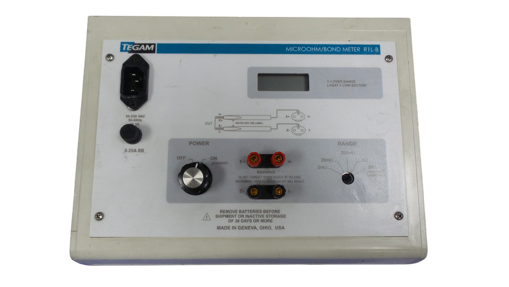 TEGAM R1L-B Micro ohm/Bond Meter - Free Shipping