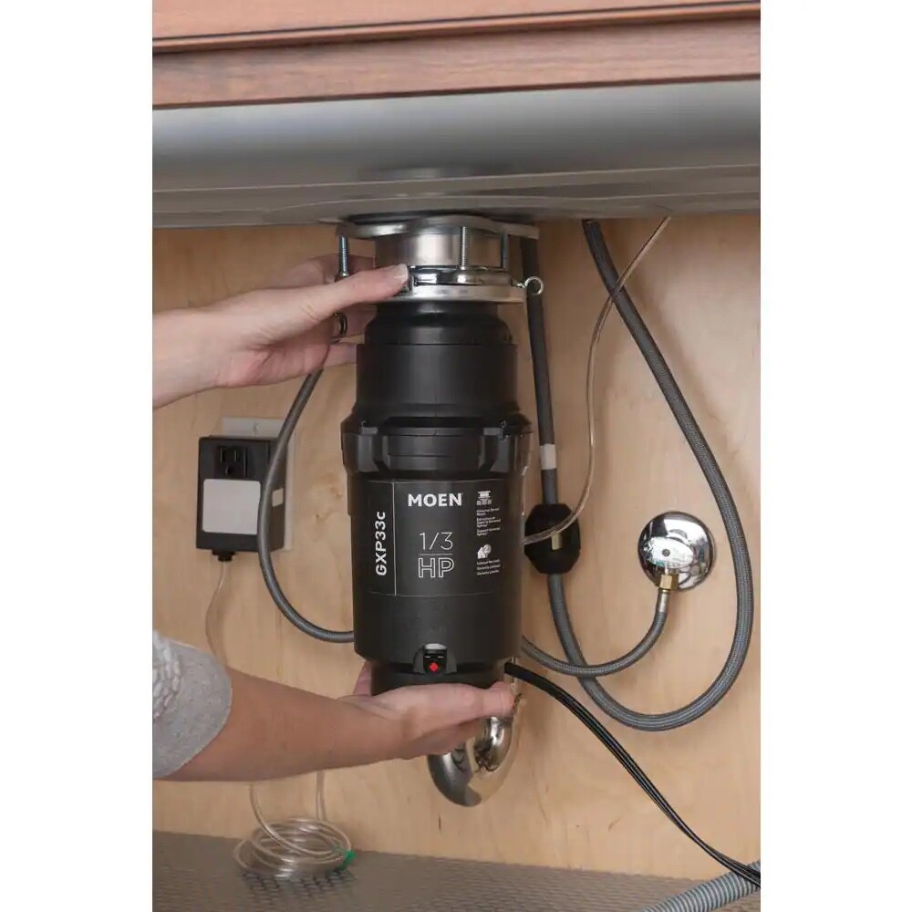 Moen Lite Series GXP33C PRO 1/3 HP Continuous Feed Garbage Disposal with...
