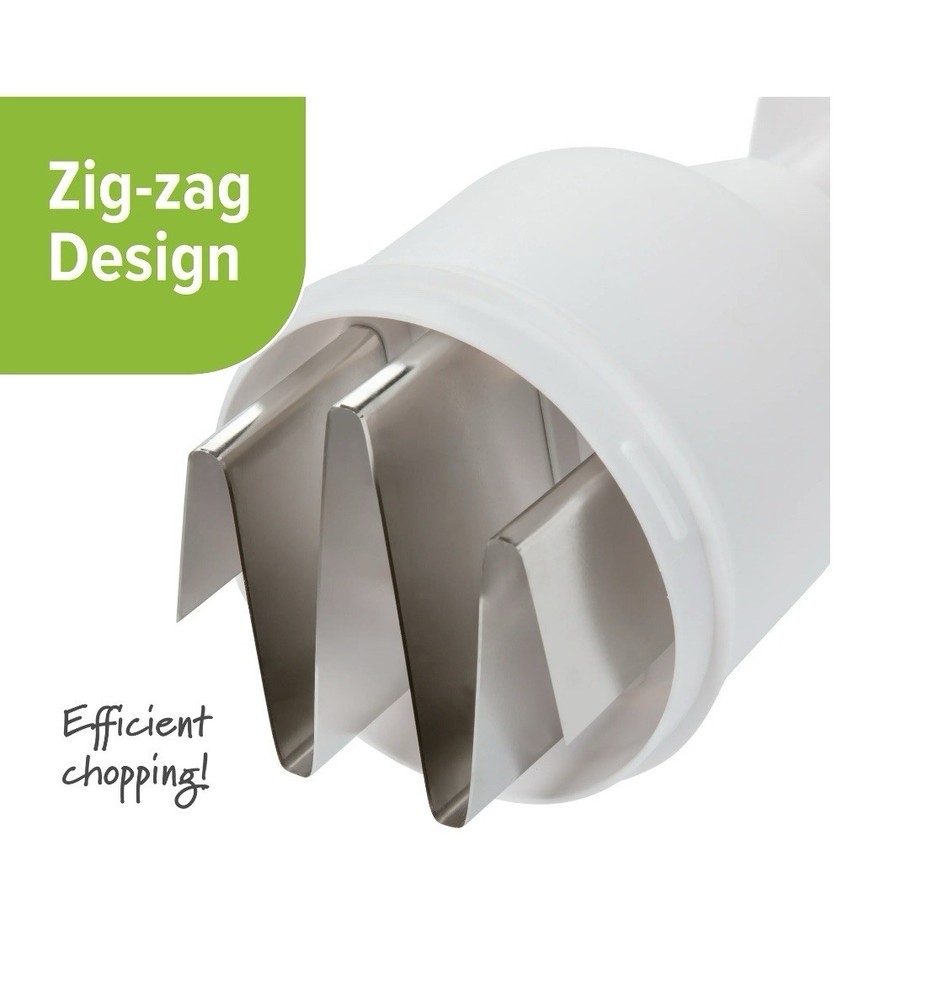 Progressive Prep Solutions Fresh Food Chopper Manual Push Function White/Green