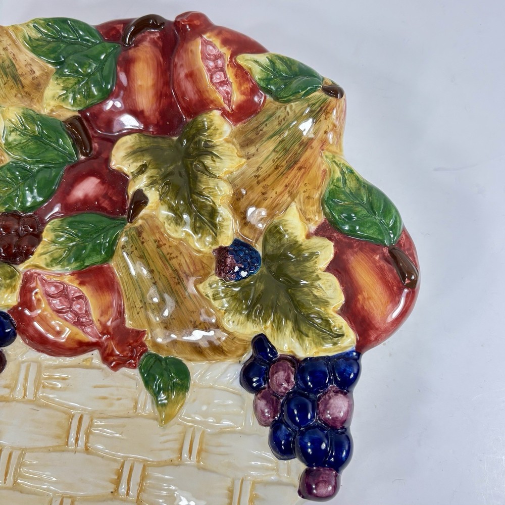 Signature Home Collection 'Tuscany' Pattern Medium Serving Plate Fruit Basket