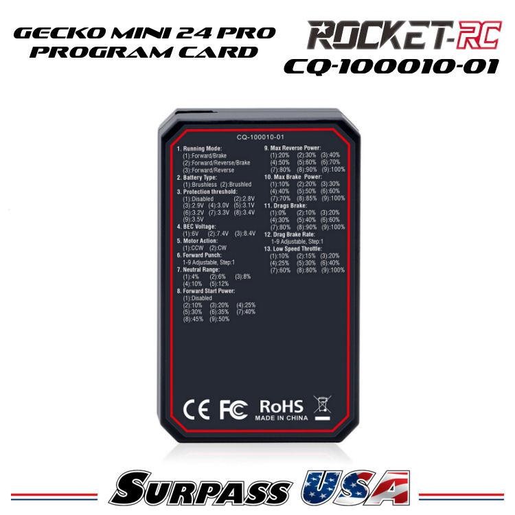 Rocket-RC LED Program Card for Gecko Mini 24 Pro ESC