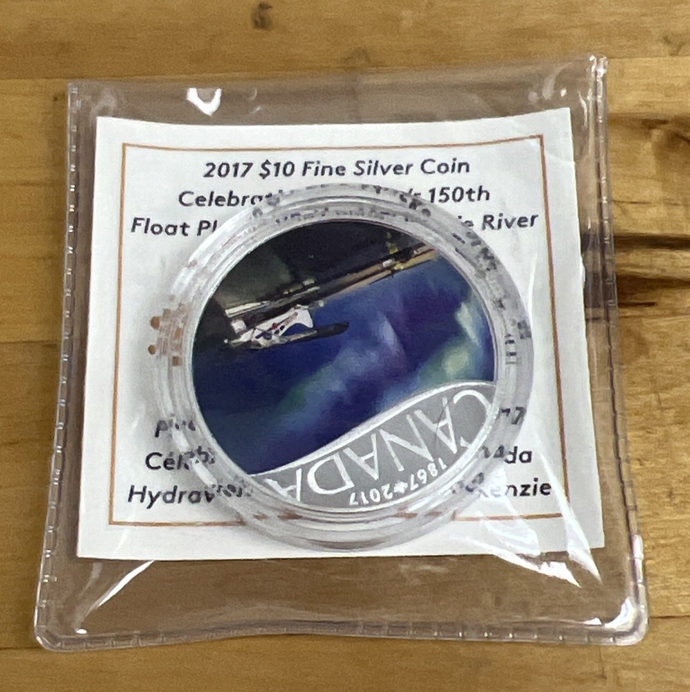 2017 $10 Fine Silver Coin - Float Planes on the Mackenzie River  B2017
