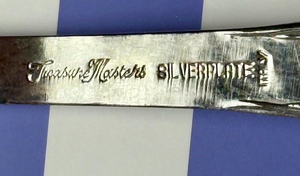 Treasure Masters CAKE SERVER floral handle silver plate 12" Italy