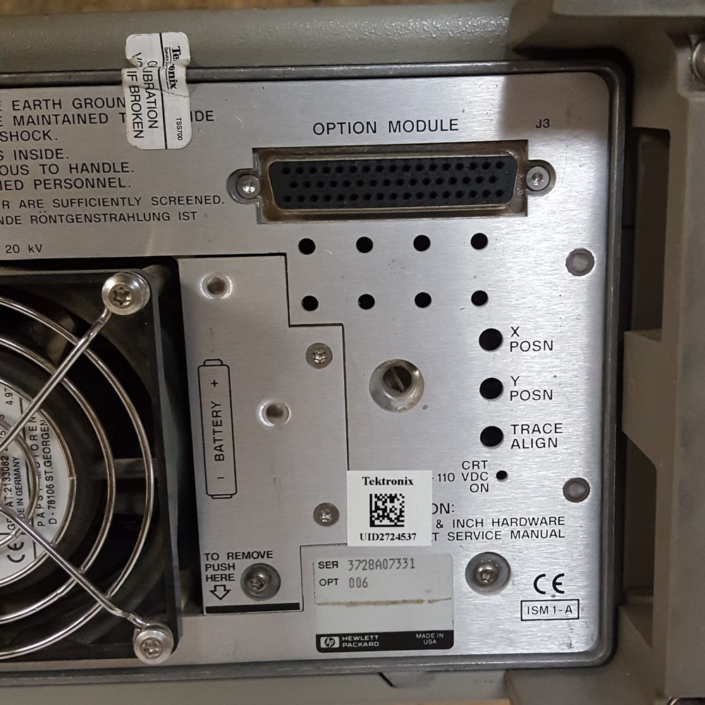 HP Hewlett Packard 8563E Spectrum Analyzer w/ Memory Module & Power Cord - USED