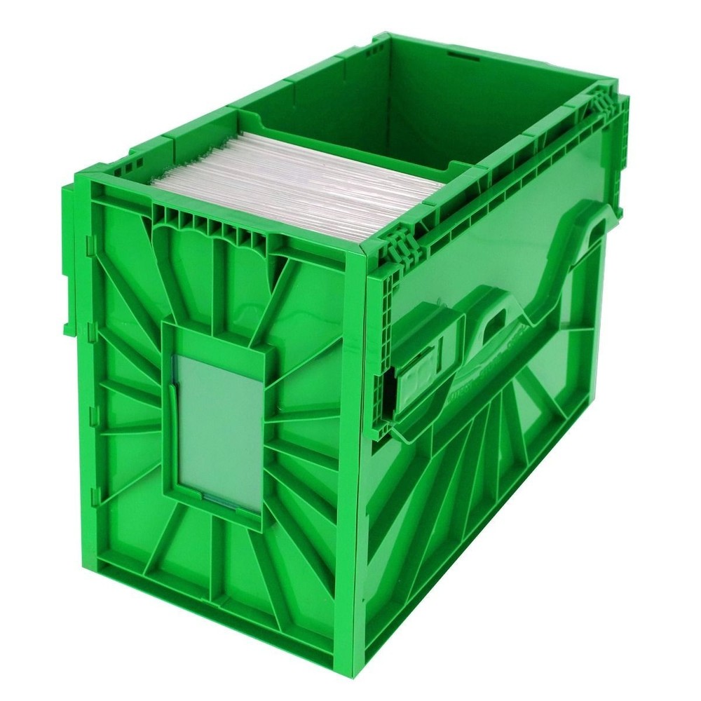 BCW Green Short Comic Book Bin Heavy Duty Stackable Plastic Box Holds 150 Bagged