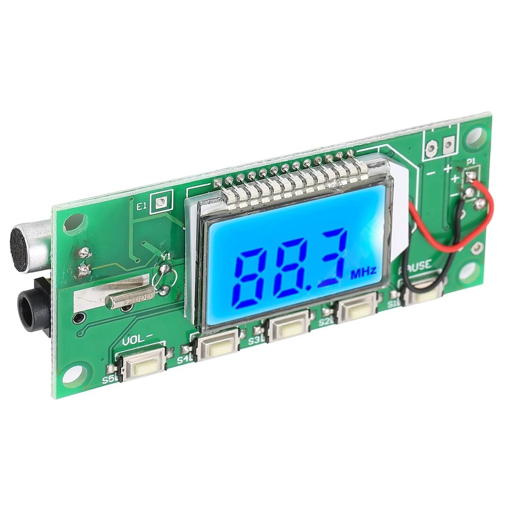 1* FM Transmitter Module PCB Board W/LCD Display Digital FM Radio Accessories