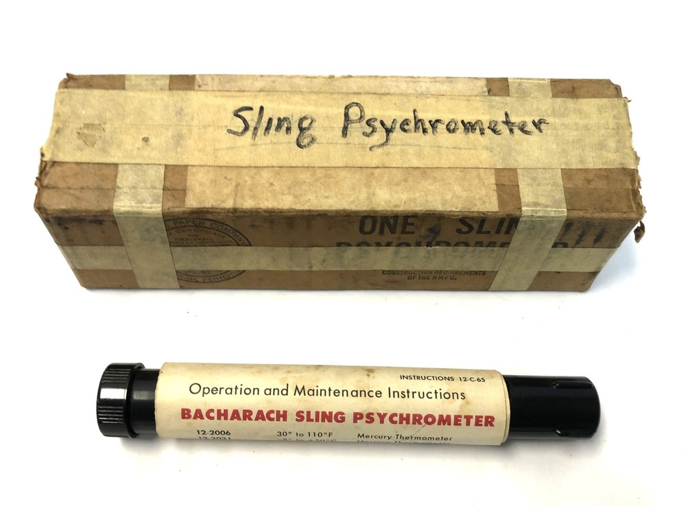 Bacharach Sling Psychrometer 12-2006 –Original Box & Manual