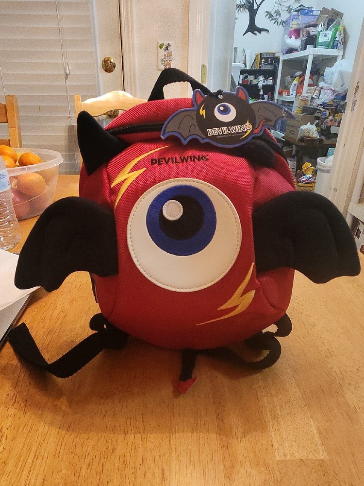 New 2017 Anti-Lost Devil Wing Kids Walking Safety Red Small Backpack