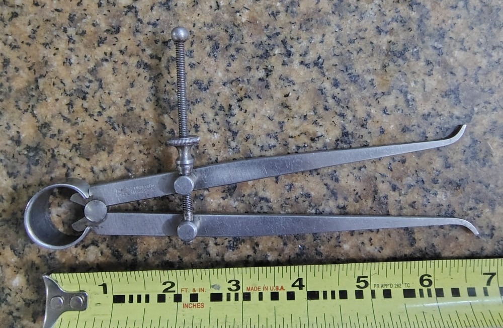 🗽 VINTAGE STARRETT 6-1/2" ID CALIPER