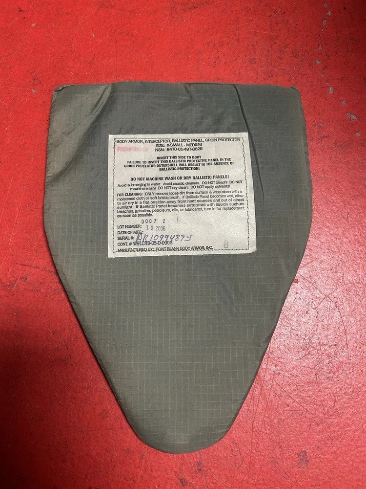 USGI Army Groin Protector X Small- Medium Long