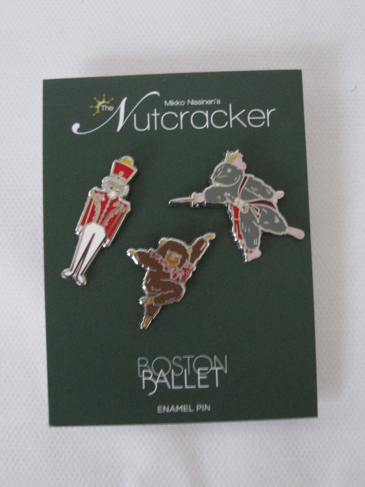 New Boston Ballet Nutcracker 3 pc Enamel Pin Set