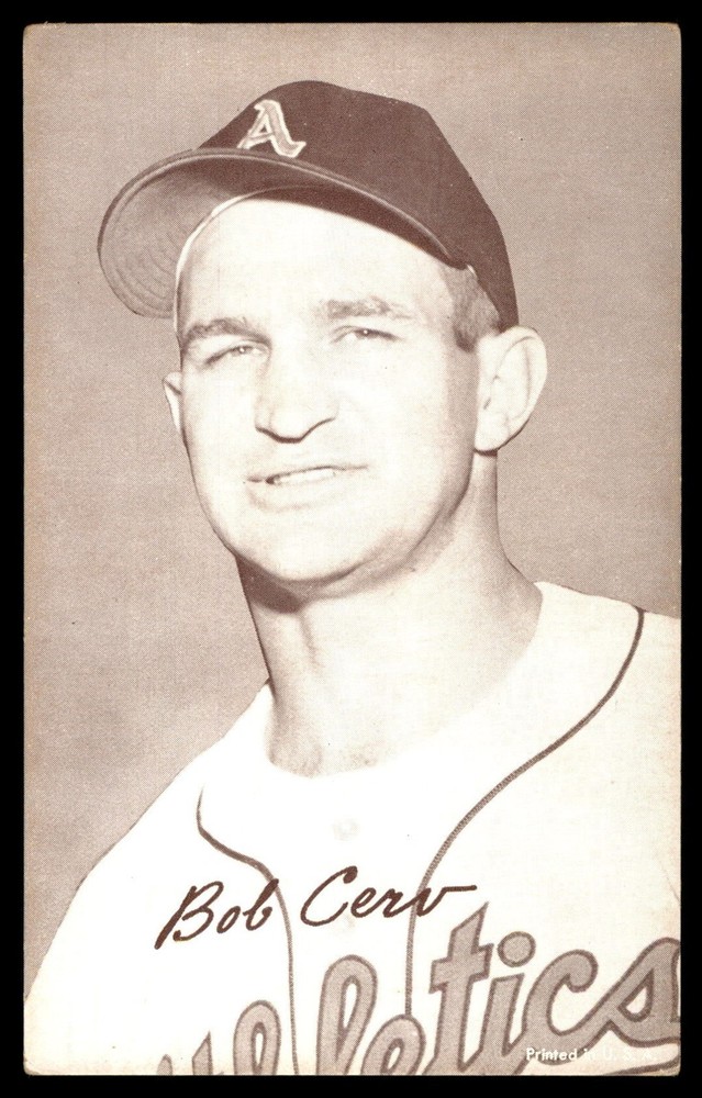 1947-66 Exhibits Baseball #54 Bob Cerv A's Cap VG/EX