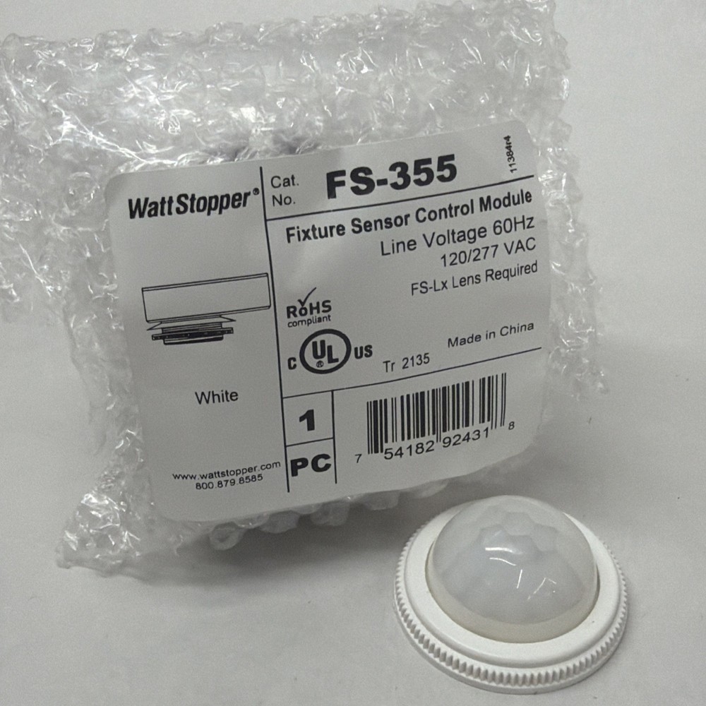 NEW WattStopper FS-355 Light Sensor Control Module with FS-L6 Sensor Lens Cover