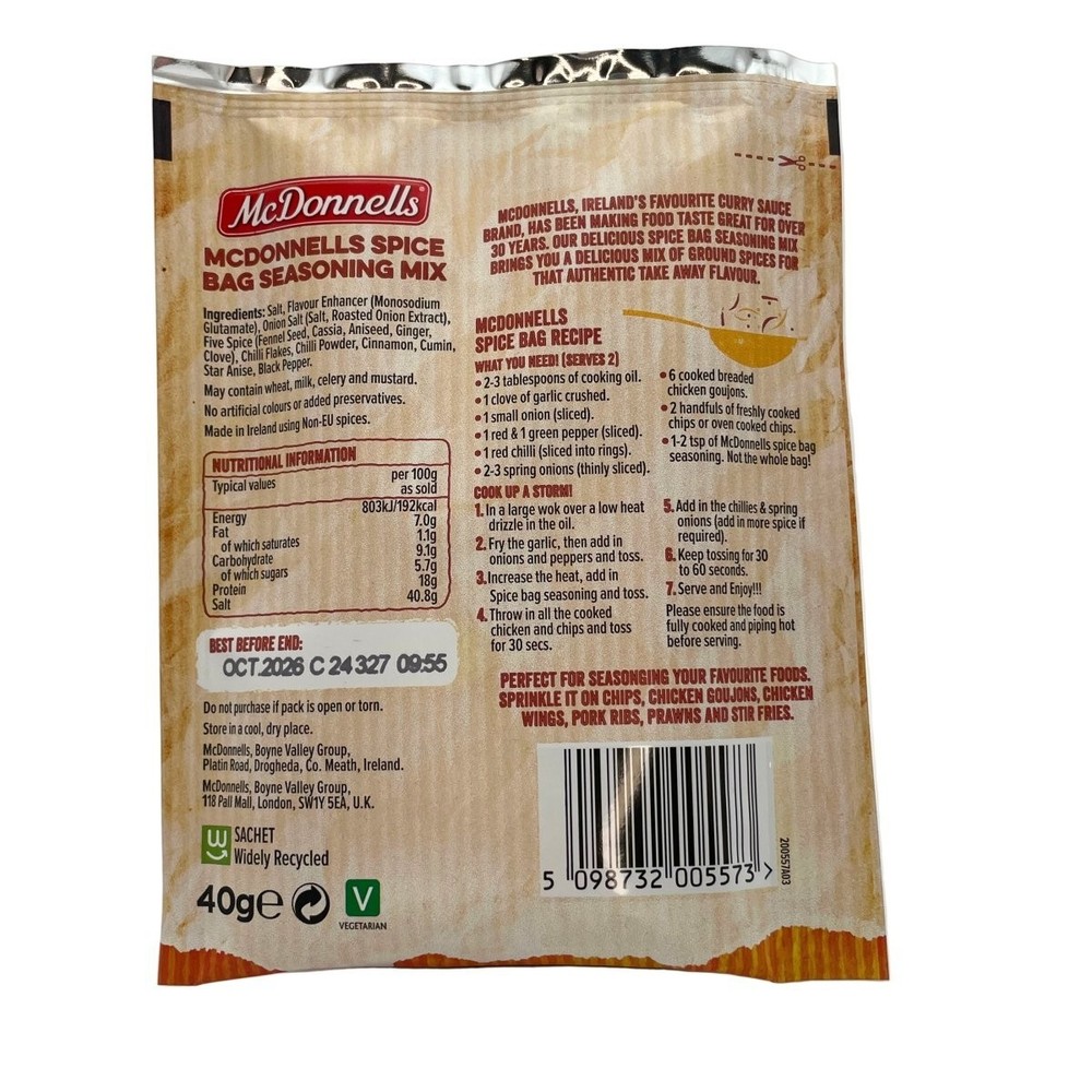 Mcdonnells Classic Spice Bag