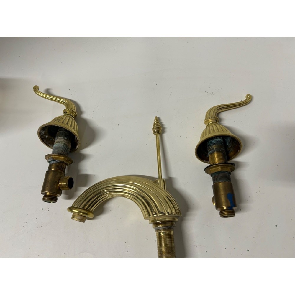 Vtg PHYLRICH Solid Brass Faucet Barcelona Collection Shell Theme Complete $1400