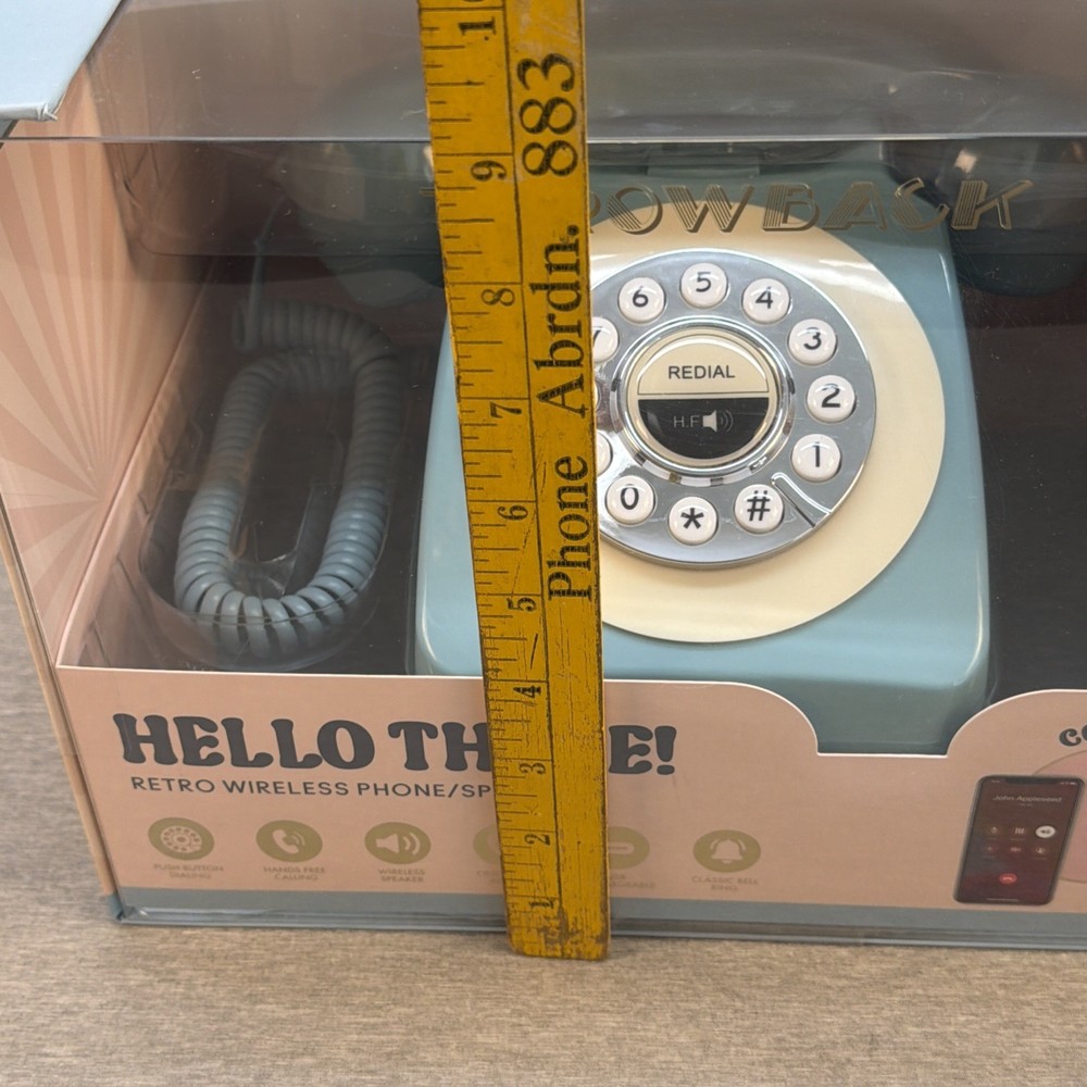 Hello There! Retro Wireless throw back Blue RARE Phone/ Speaker Bluetooth - NEW