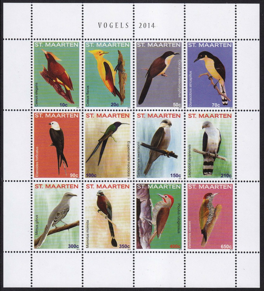 Sint Maarten Issue 2014 (208-219) Birds