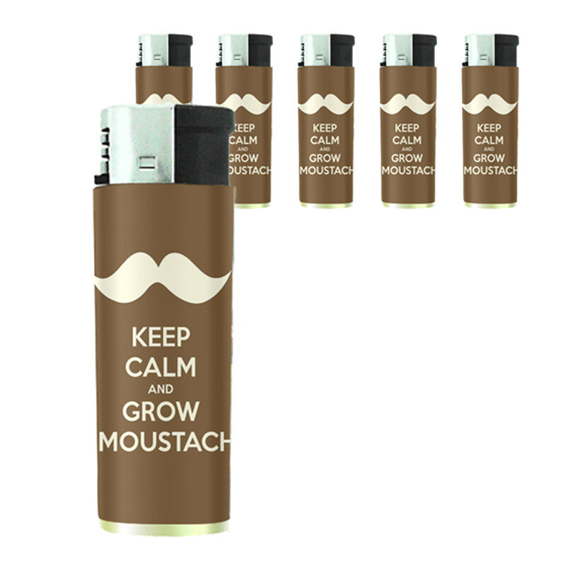 Keep Calm D5 Set of 5 Electronic Butane Lighter