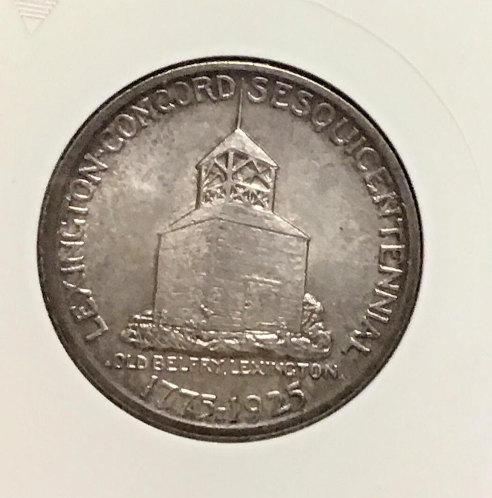 ANACS MS60 1925 LEXINGTON COMMEMORATIVE SILVER HALF DOLLAR 50C