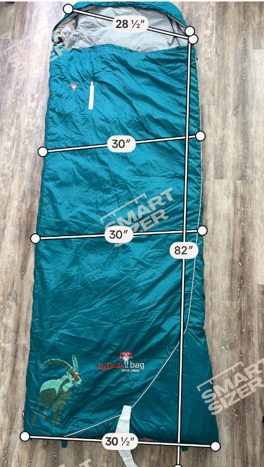 Gruezi sleeping bag Green Biopod DownWool Left Zip Wool Inside EUC