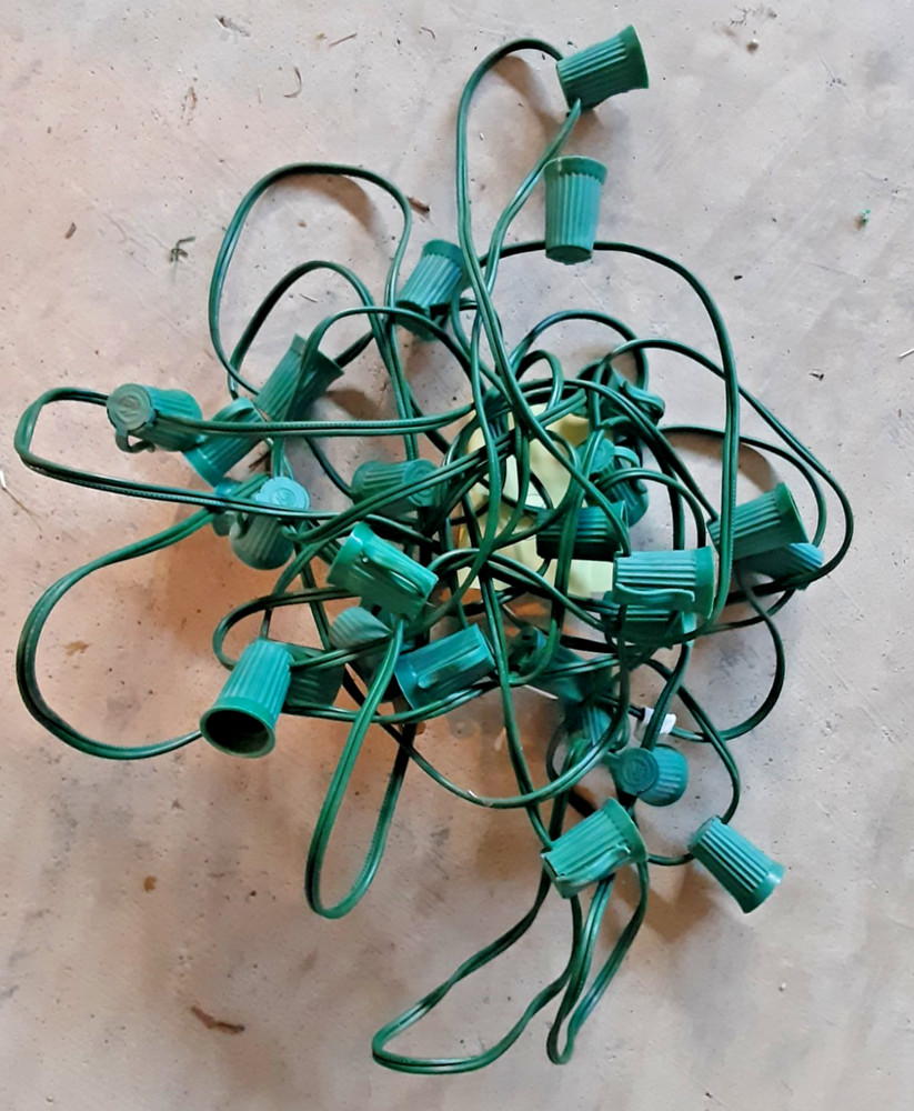 25 Socket C9 Outdoor Christmas / Patio Light String Set - String Only No Bulbs A