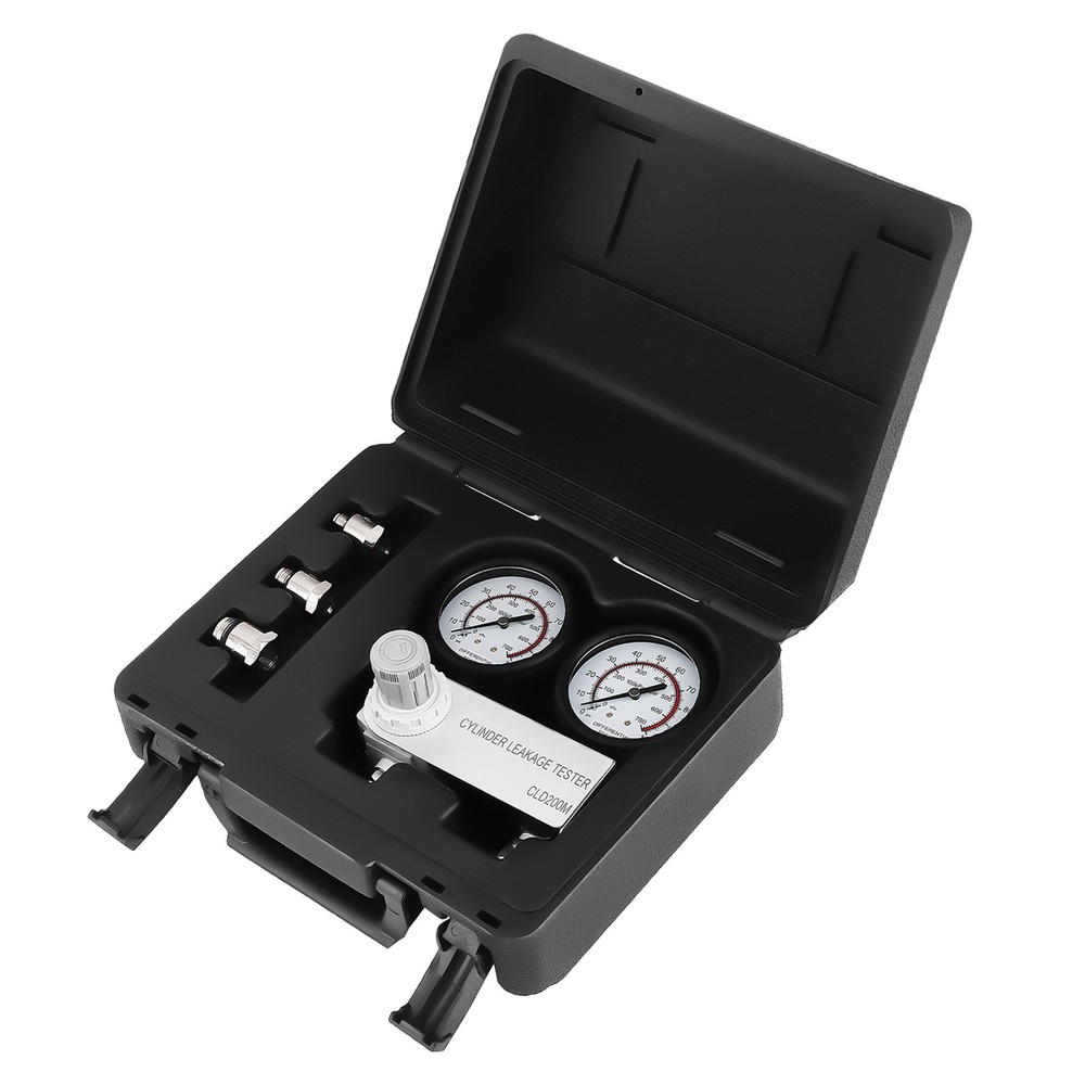 Cylinder Leak Down Tester Petrol Engine Compression Leakage Detector Tool Kit