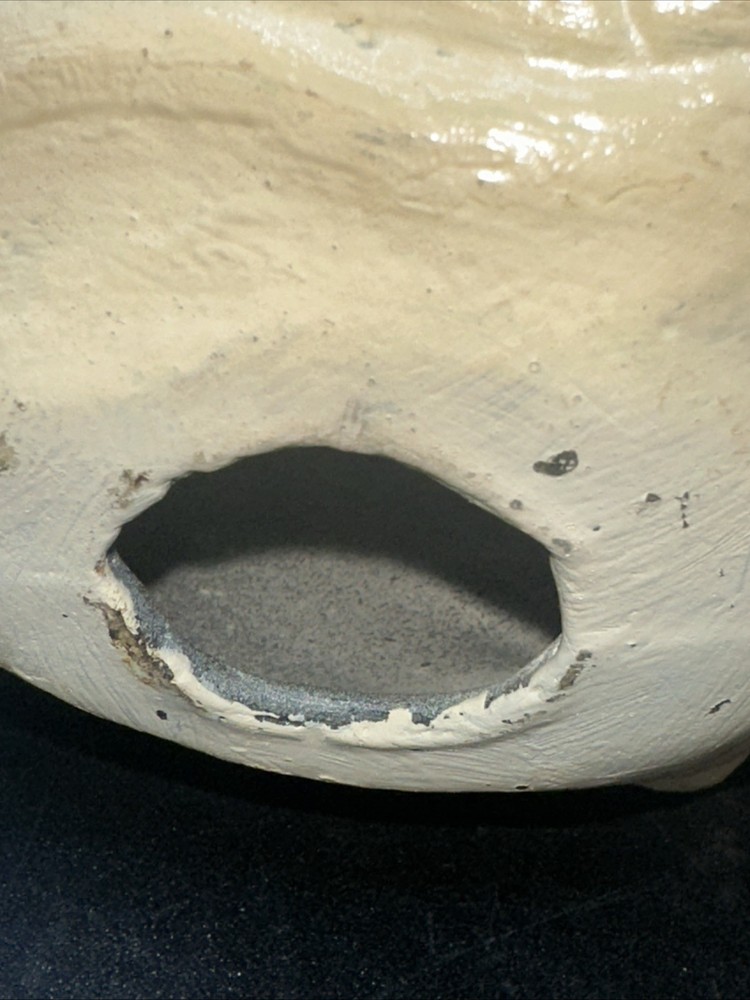 Painted cast Metal Skull