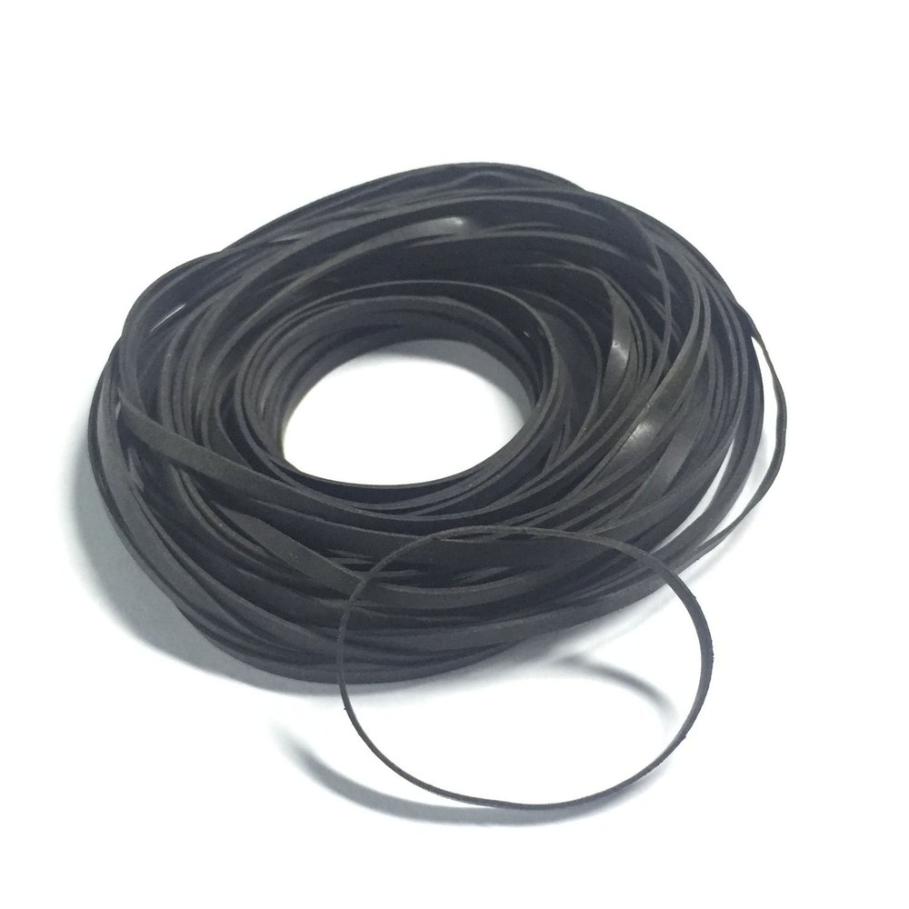 35+pcs (40-135mm) 2mm Width Mix Cassette Rubber Flat Belt Black