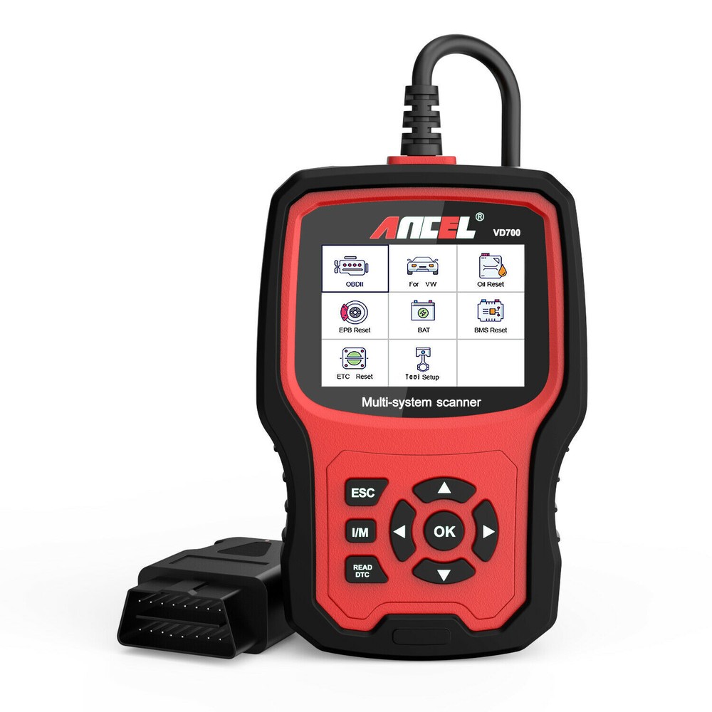 Ancel VD700 Car OBD2 Scanner Code Reader All System Diagnostic ABS SRS DPF Oil