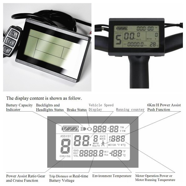 24-48V KT LCD3 Display Meter/Control Panel Ebike, Electric Bicycle