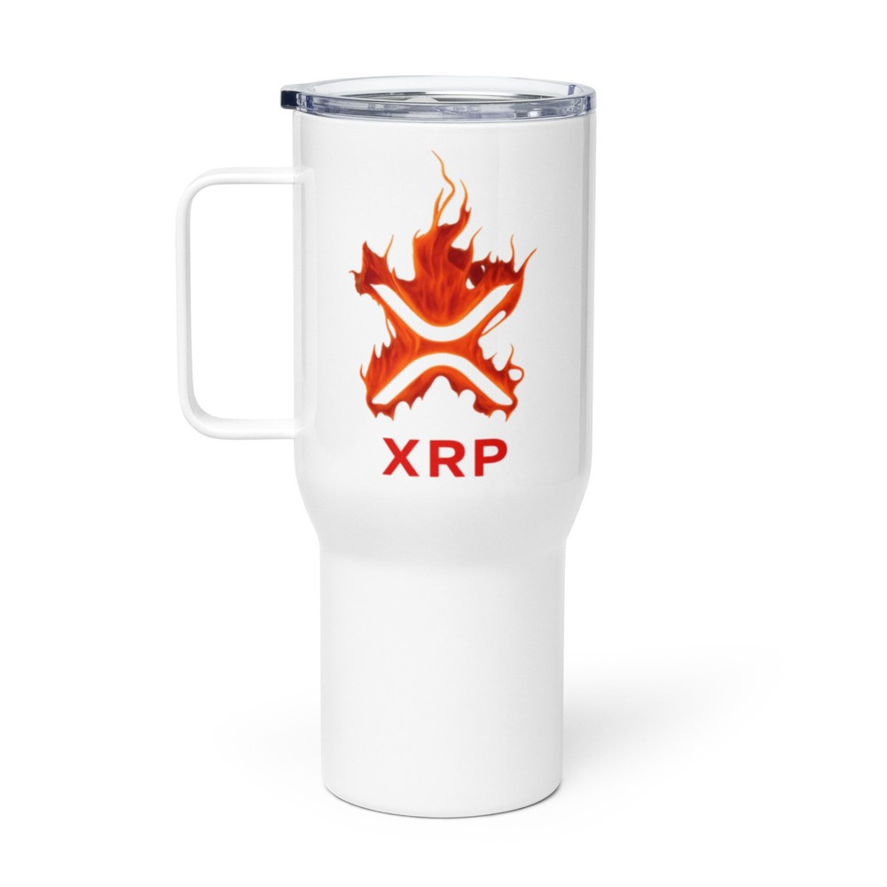 XRP Travel mug with a handle