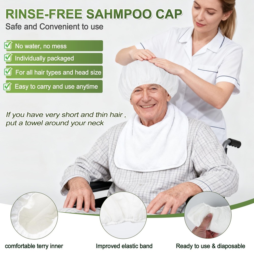 10 pack Shampoo Caps No Need Rinse
