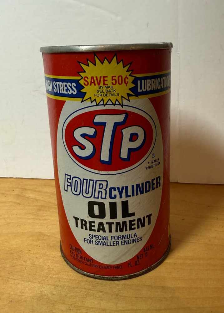 Vintage STP Four Cylinder Oil Treatment - PULL TAB CAN