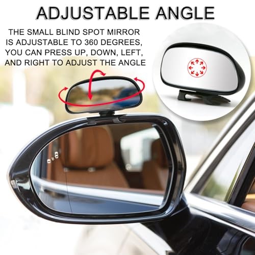 Small Blind Spot Mirror, Adjustable 360 Degree Rotation Angle Car Auxiliary