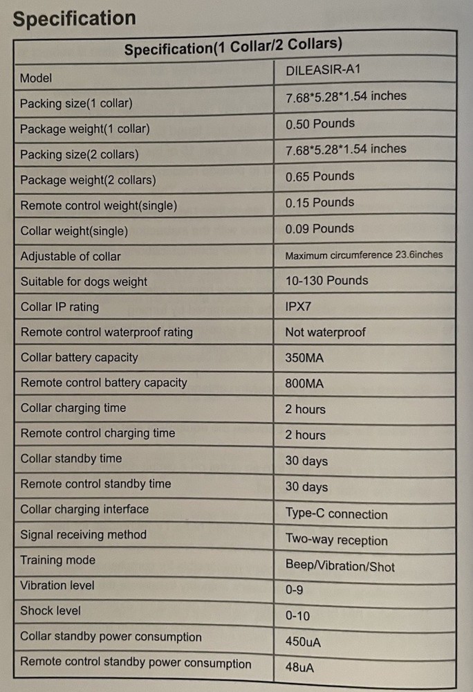 Wireless Dog Fence Training Collar