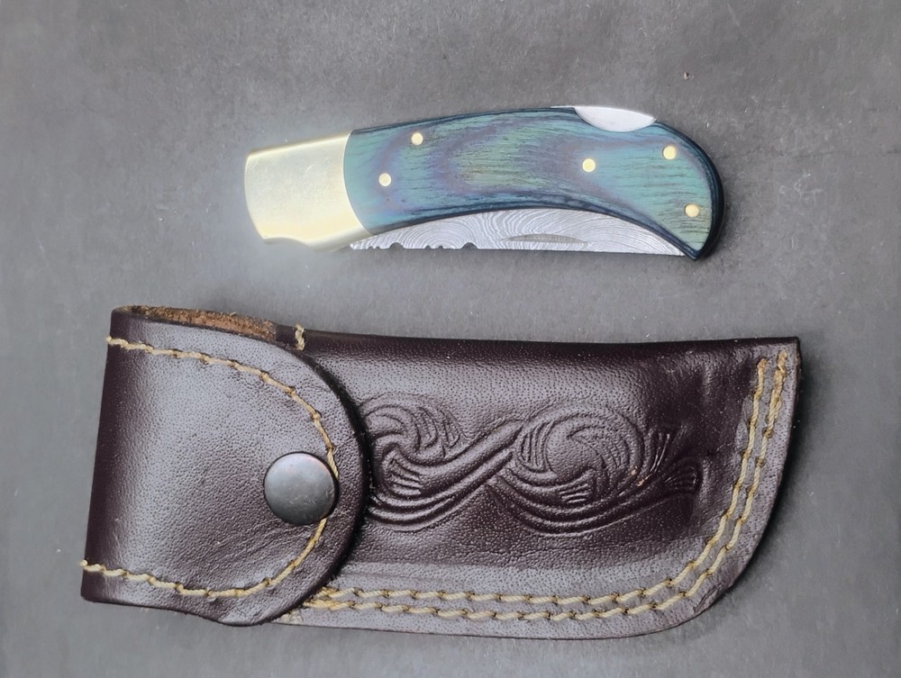 Handmade Custom Damascus Steel Folding Knife