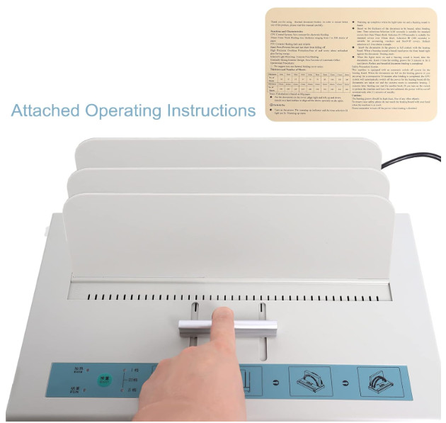Thermal Binding Machine, 500 Sheet Capacity Document Heat Binder, A3/A4/A5, 110V
