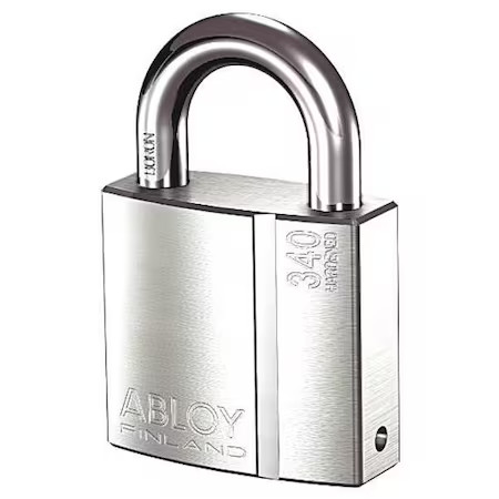 Abloy Pli340/25B-Ka Padlock, Keyed Alike, Standard Shackle, Rectangular Brass