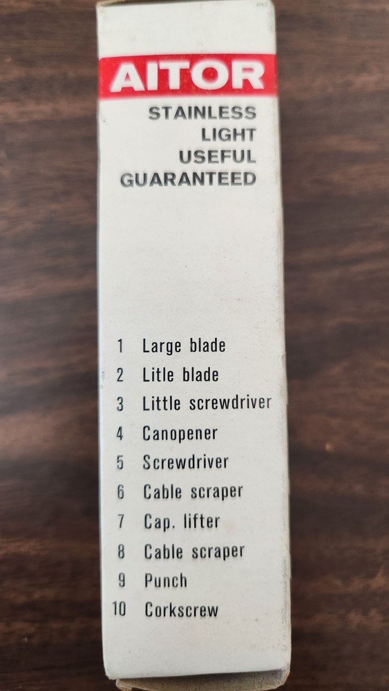 Aitor #16592 6 Blade 10 Function Multi Knife New Old Stock