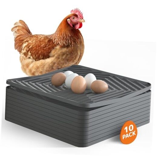 Chicken Nesting Box Liners: Washable Nesting Pads for Laying Grey - 10Pack