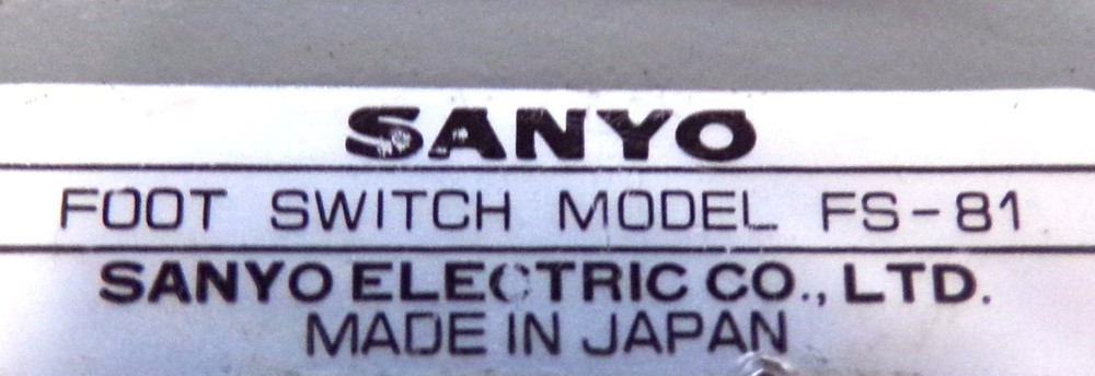 SANYO TRANSCRIBER FOOT SWITCH, FS-81
