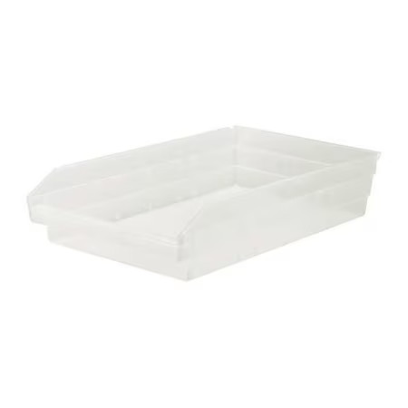 Quantum Storage Systems Qsb110cl Shelf Storage Bin, Polypropylene, Clear, 4 In