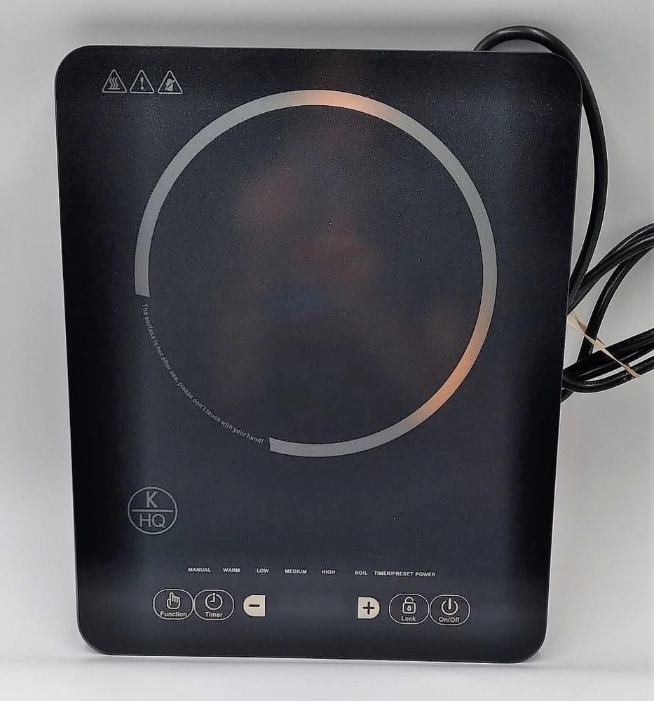 Kitchen HQ 1500 Watt Induction Burner, Black
