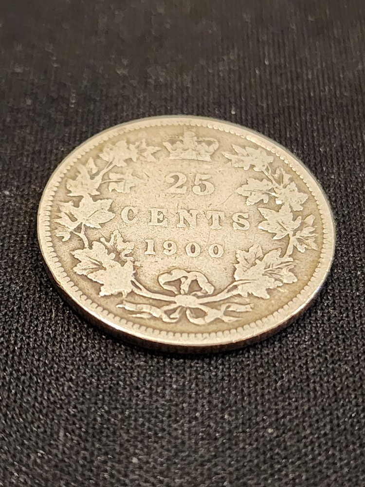 1900 Canada 25 Cents Silver Coin