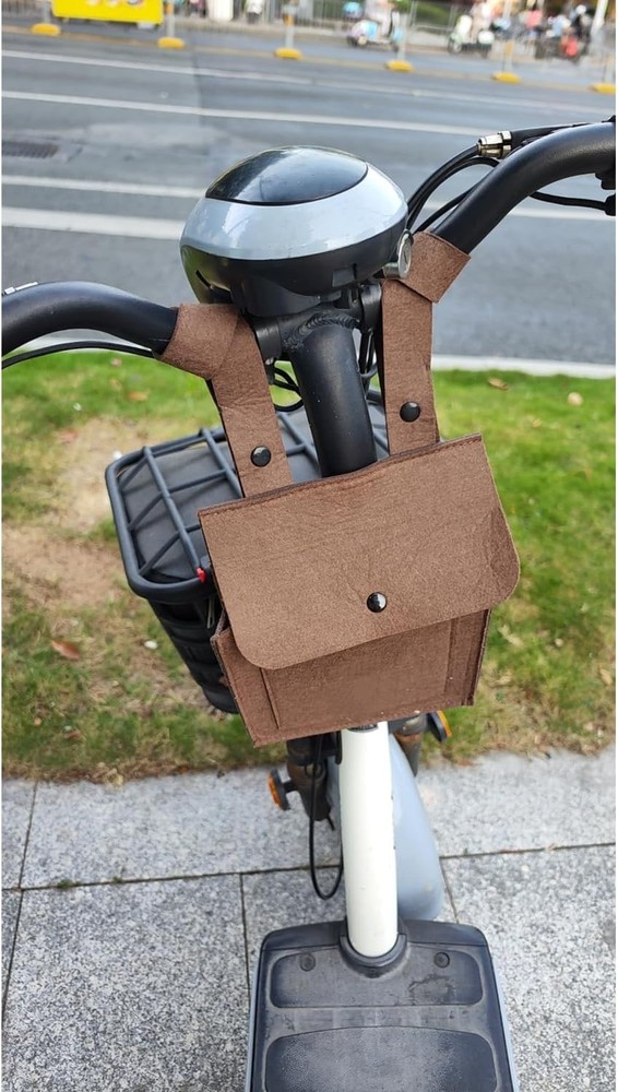 Stylish Front-mounted Scooter Bag for Everyday Essentials - Hook & Loop Closure