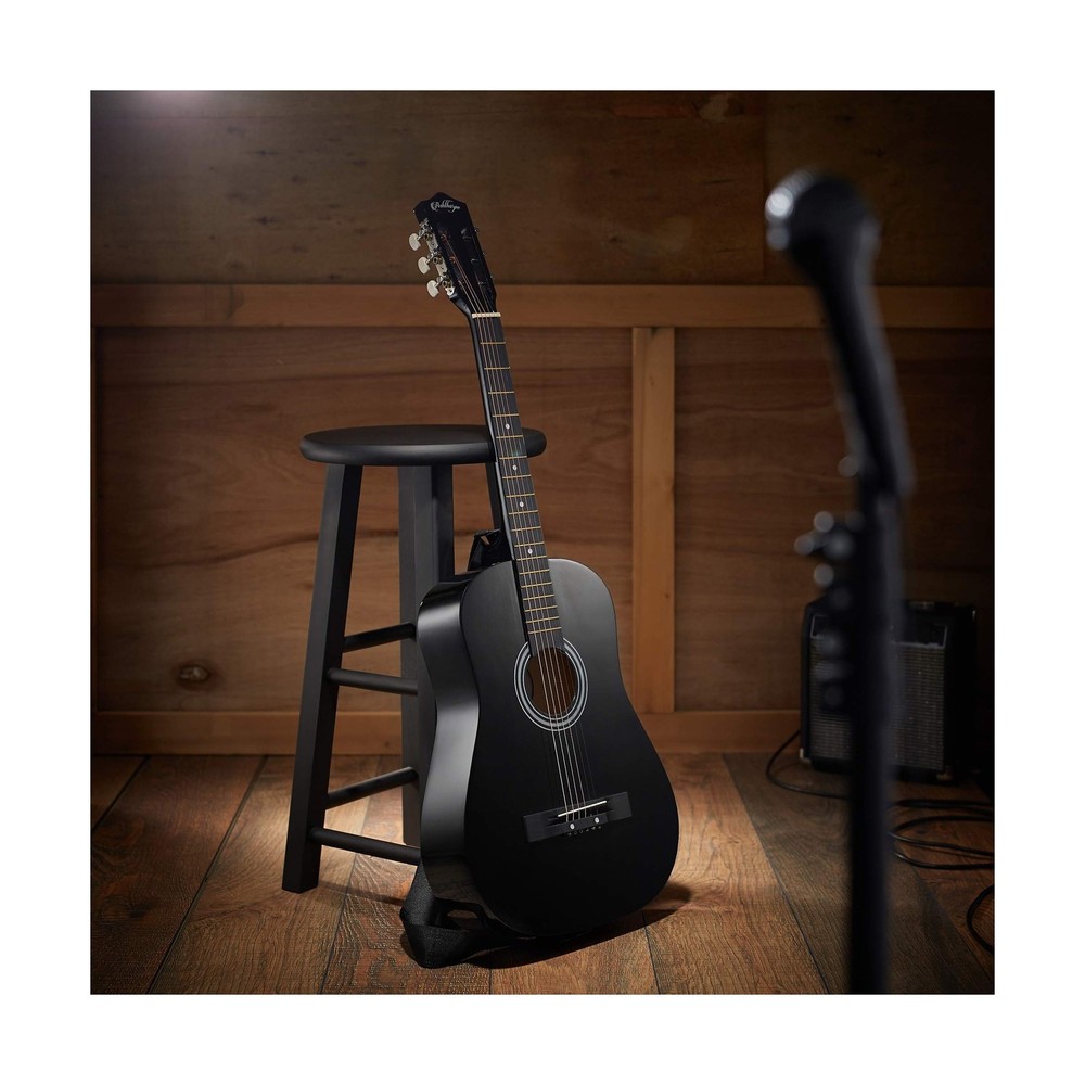 Ashthorpe 38-inch Beginner Acoustic Guitar Package (Black), Basic Starter Kit...