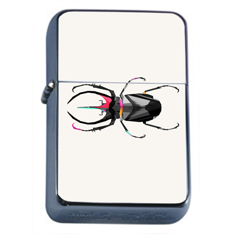 Bug Insect Em1 Flip Top Oil Lighter Wind Resistant