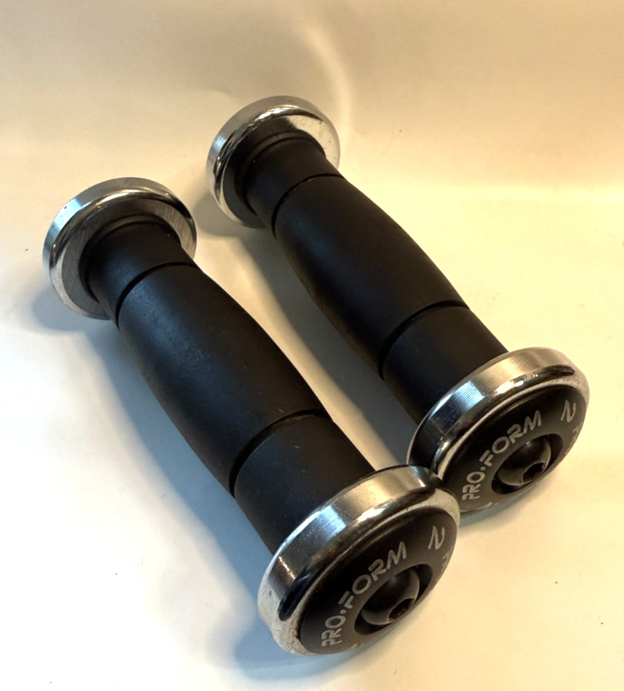 ProForm 2 lb Chrome Dumbbells Pair (4 lbs Total) Fixed Weight Rubber Grip