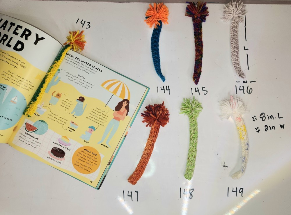 Handmade Crochet Bookmarks with Pom Pom
